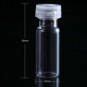 Sample vials with snap-on ring and cap, 2 ml capacities, 100 pcs/pack