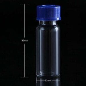 Sample vials with thread and screw cap, 2-4 ml, Clear/Brown,100 pcs/pack