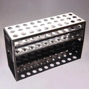 Stainless Steel Test Tube Rack, 30 Slots, 3 Hole Sizes