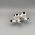 7-Hole Dual Chamber H-Cell Membrane Low Volume Electrochemical Reactor