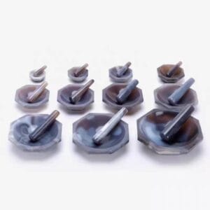 Agate Mortar and Pestle Set, Diameter 30 to 250mm, Lab Uses