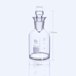 BOD Bottle 125 to 1000ml Clear Borosilicate 3.3 Glass with Labelling Area