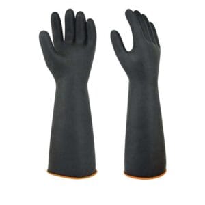 Chemical protection gloves, Natural Latex, Anti-Slip Surface
