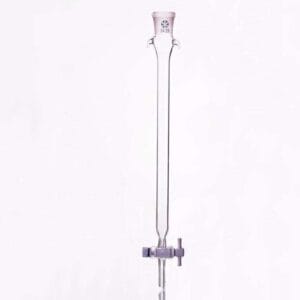Chromatography column with PTFE stopcock and joint, without frit