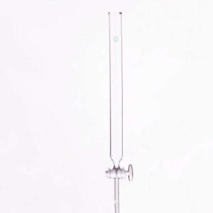 Chromatography column with beaded rim and glass stopcock without frit