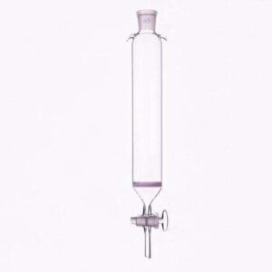 Chromatography Column with Joint, Glass Stopcock, and G2 Frit, 50 mm Diameter