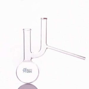 Claisen distilling flask with side tube,  60 to 3.000 ml