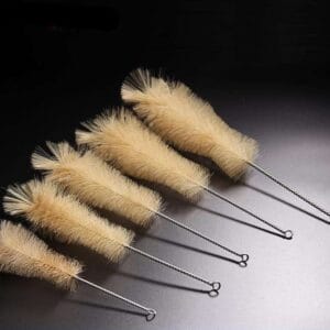 Cleaning brush for erlenmeyer flasks, galvanised twisted-in wire