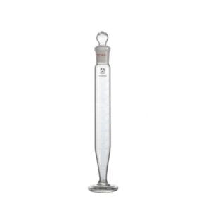 Crow receiver, Measuring Cylinder 100ml acc. to Groh with Glass Stopper, Borosilicate 3.3