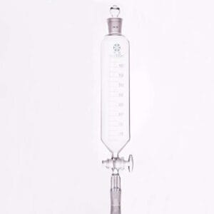 Cylindrical Dropping Funnel 50 to 1000ml with Stopcock and Stopper, Borosilicate 3.3