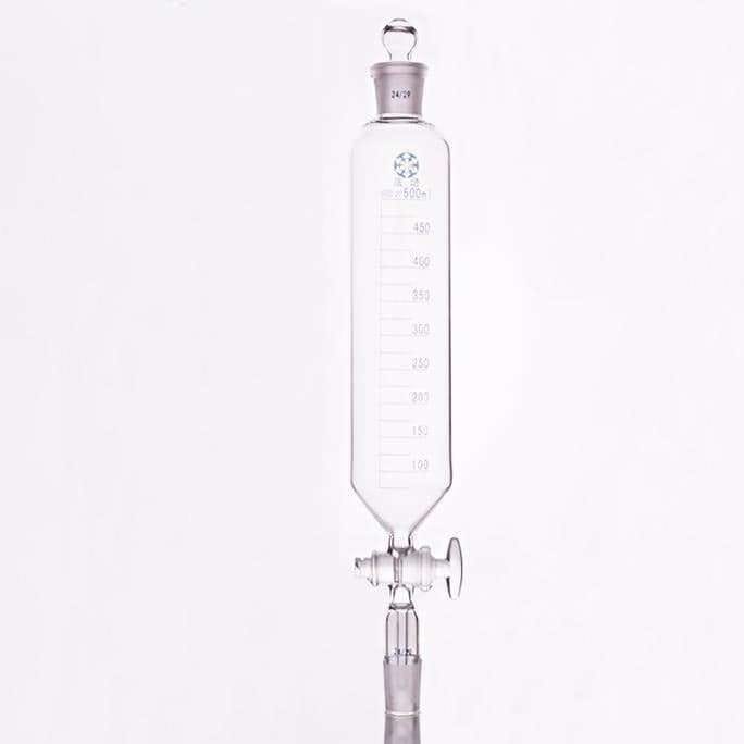 Cylindrical-dropping-funnel-with-stopcock-and-stoppergr-500-ml-19-26-1.jpg Cylindrical Dropping Funnel 50 to 1000ml with Stopcock and Stopper, Borosilicate 3.3