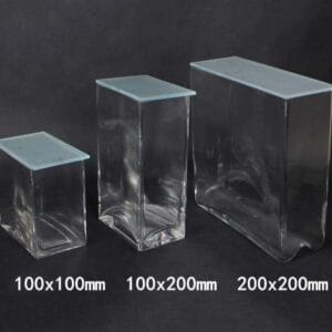 Developing chambers for TLC, molded, size 100 x 100 mm to 100 x 200 mm