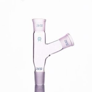 Distilling adapter with 105° side tube and joint