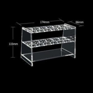 Double bank colorimetric tube plastic stand, slots 12 to 24