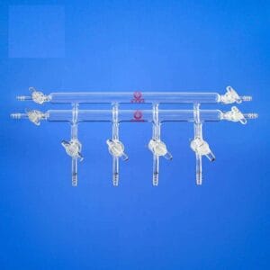Schlenk Line with Side Stopcocks, Double Bank, 4-6 Ports