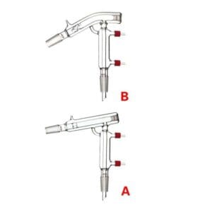 Double jacketed micro distilling bridge with vigreux