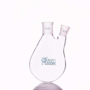 Double-necked evaporating flask, bevelled side necks,  25 to 3.000 ml