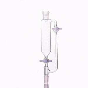 Dropping funnel with PTFE stopcock on pressure compensation tube, graduated, 50 ml to 1.000 ml