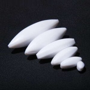 Elliptical Magnetic Spin Bars, PTFE-Coated, Length 6-100 mm, 10 units/Pack