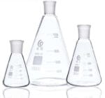 Erlenmeyer flask with ground glass joint, 25 ml to 5.000 ml