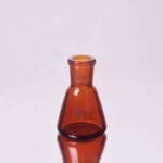Erlenmeyer flask with joint, brown glass, 25 ml to 500 ml