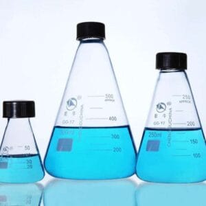 Erlenmeyer flask with screw closure, 50 ml to 1.000 ml