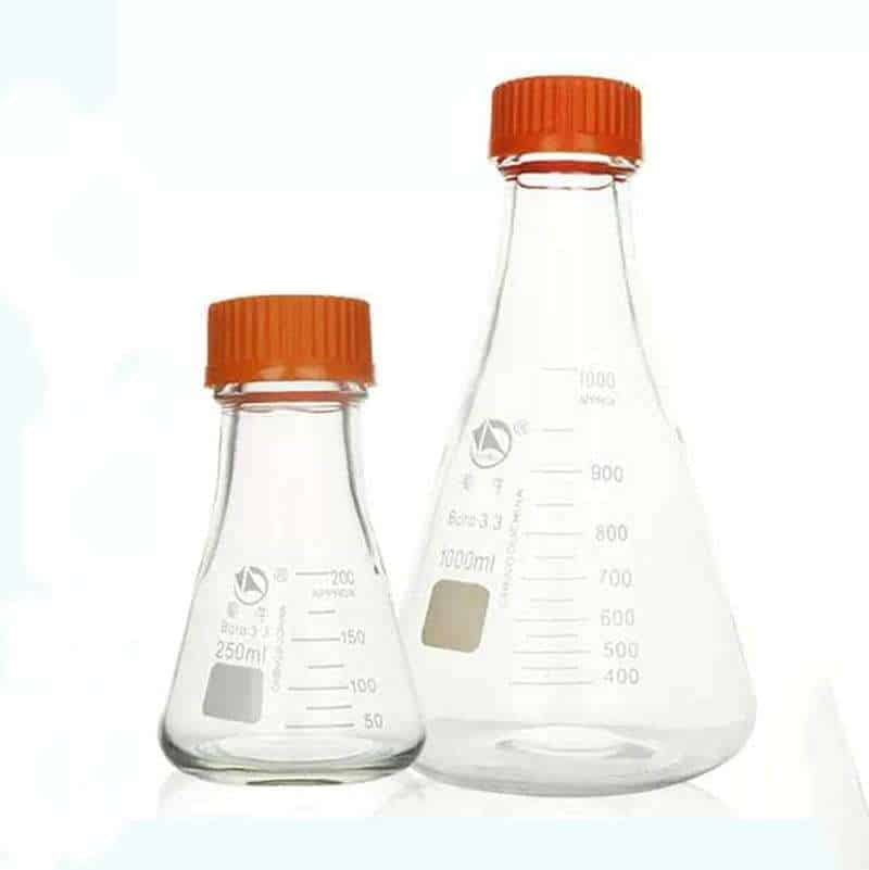 Erlenmeyer-flask-with-screw-closure-heavy-duty-250-ml-t-1-2 Erlenmeyer Flask with Screw Closure, Heavy Duty, 250 ml to 5,000 ml