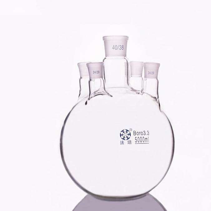 Five-necked-round-bottom-flask-capacity-10.000-to-50.00-1-1.jpg Five-Neck Round-Bottom Flask, Borosilicate Glass 3.3, 10,000-50,000 ml