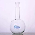 Flat bottom flask with joint and long neck,  50 to 3.000 ml