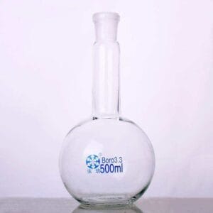 Flat bottom flask with joint and long neck,  50 to 3.000 ml
