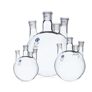 Four-necked round-bottom flask, parallel side necks,  250 ml to 20.000 ml