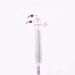 Friedrichs condenser with joints and removable hose connectors, length 200 mm to 300 mm.