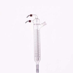 Friedrichs condenser with joints and removable hose connectors, length 200 mm to 300 mm.