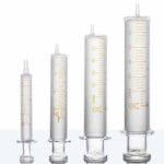 Glass Syringe with Scale, 1 ml to 100 ml, OD 4mm Tip, Non-Medical Use