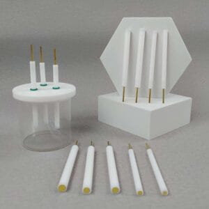 Gold disc working electrodes with PTFE rod