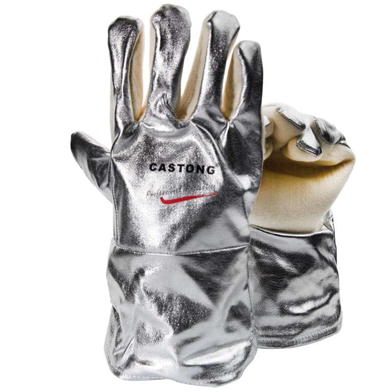 Heat-resistant-gloves-aluminium-coated-Short-sleeve-35-cm-1.jpg Aluminium-Coated Heat-Resistant Gloves, 300°C, 35 to 45 cm
