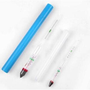 Hydrometers for salt and brine, with thermometer