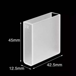 IR quartz macro cuvette with PTFE lid,lightpath 40 mm, 2 clear windows
