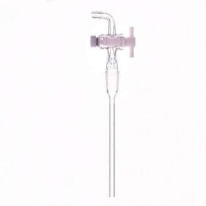 Inlet tube with joint and PTFE stopcock, length 200 mm