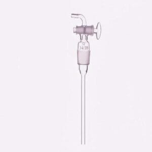 Inlet tube with joint and glass stopcock, length 200 mm
