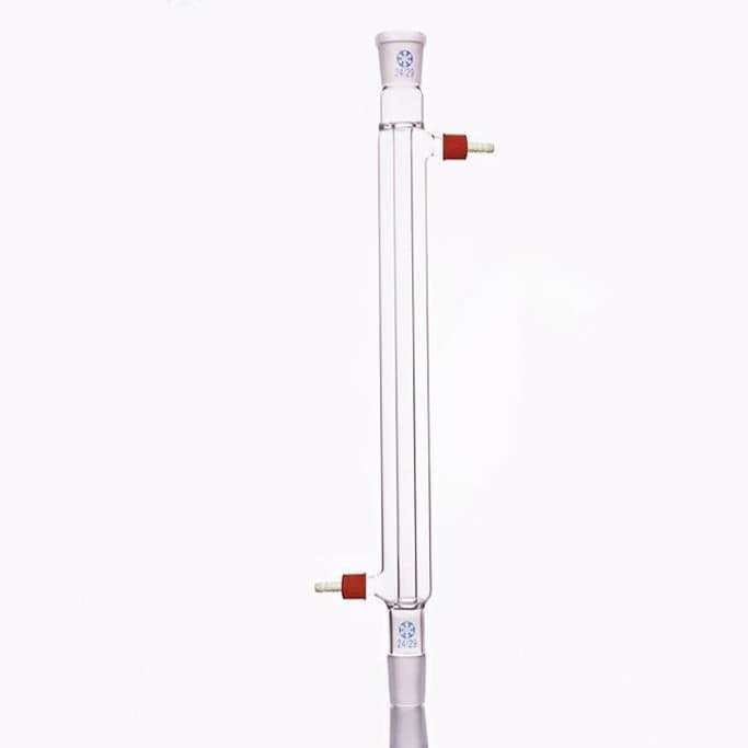 Liebig-condenser-with-joint-and-unscrewable-plastic-con-1-1.jpg Liebig condenser with joint and unscrewable plastic connectors, length 200 mm to 500 mm.
