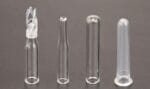 Micro-Inserts for Autosampler Vials, 100 pcs/pack, Conical/Flat Base, with Optional Spring & Plastic Variants