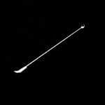 Micro spoon with spatula, stainless steel, length 10 to 30 cm