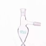 Pear-shaped flask with side tube and joint,  25 to 500 ml