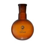 Round bottom flask with joint, brown glass, capacity 50 to 2.000 ml