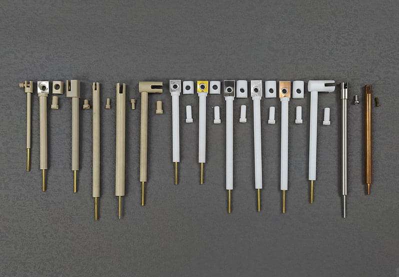 Sample-holder-for-electrochemical-cell-1-1.jpg Electrochemical Electrode Holder with Conductive Electrodes
