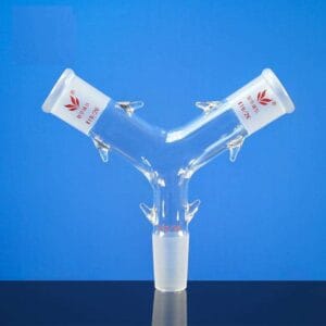 Schlenk 3-way adapter with 2 socket and 1 cone