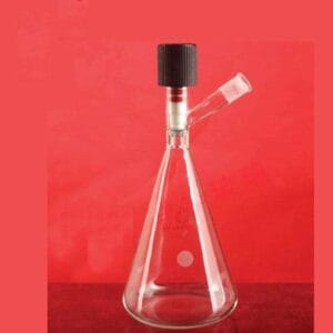 Schlenk Erlenmeyer Flask with Side Joint & High Vacuum Valve, 50–500 ml
