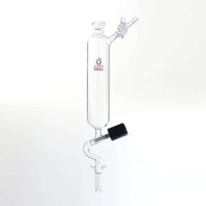 Schlenk funnel with high vacuum valve and stopcock on side, capacity 100 to 250 ml