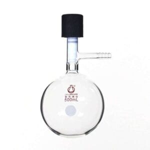 Schlenk Round Flask with High Vacuum Valve and Hose Connector, capacity 10 to 2.000 ml